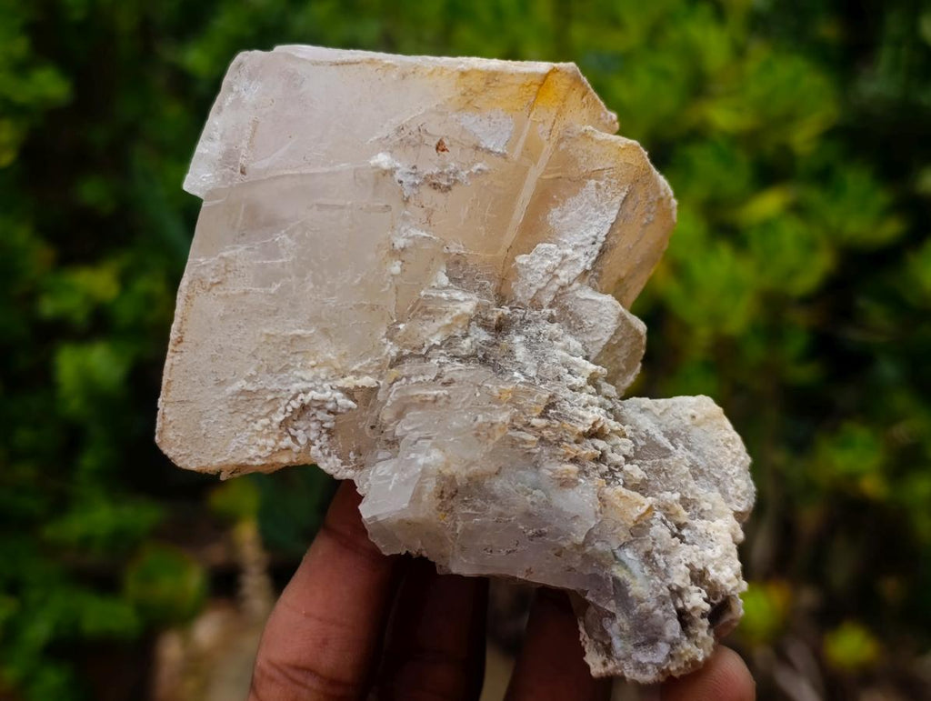 Natural Stacked Highly Fluorescent Lesotho Calcite Rhombohedron Specimen x 1 From Albert's Mountain, Lesotho