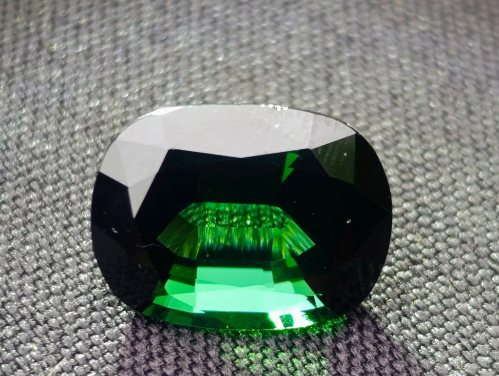 Polished Verdelite Green Tourmaline Cushion Cut Faceted Gemstone x 1 From Karibib, Namibia