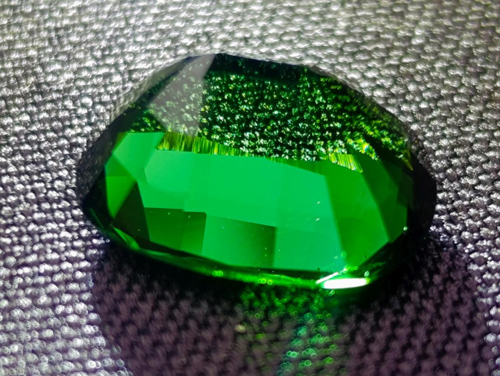 Polished Verdelite Green Tourmaline Cushion Cut Faceted Gemstone x 1 From Karibib, Namibia