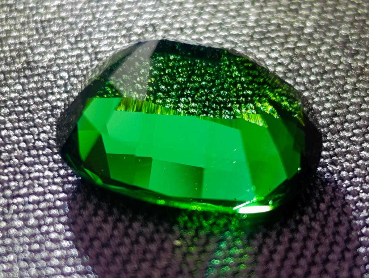 Polished Verdelite Green Tourmaline Cushion Cut Faceted Gemstone x 1 From Karibib, Namibia