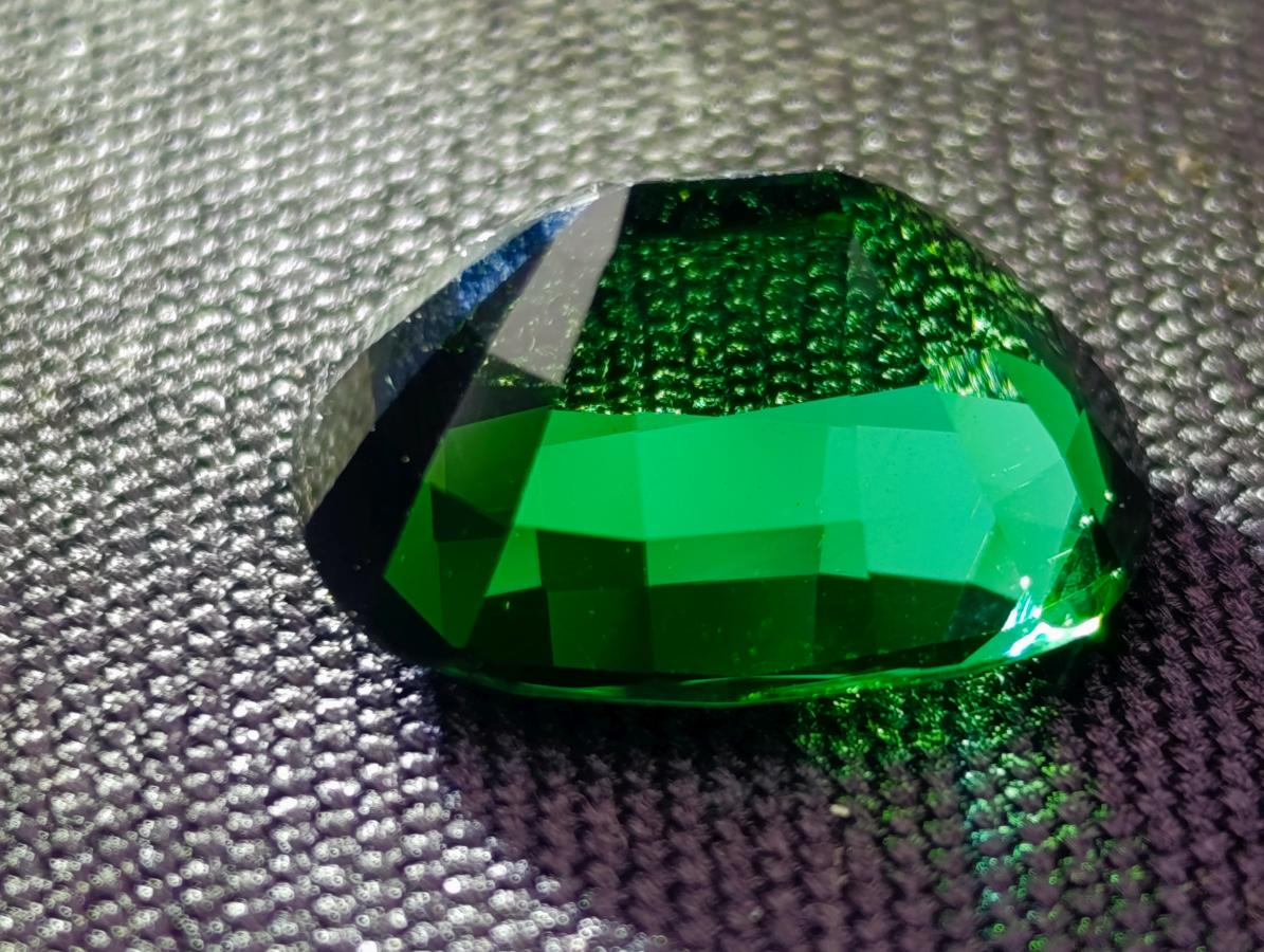 Polished Verdelite Green Tourmaline Cushion Cut Faceted Gemstone x 1 From Karibib, Namibia