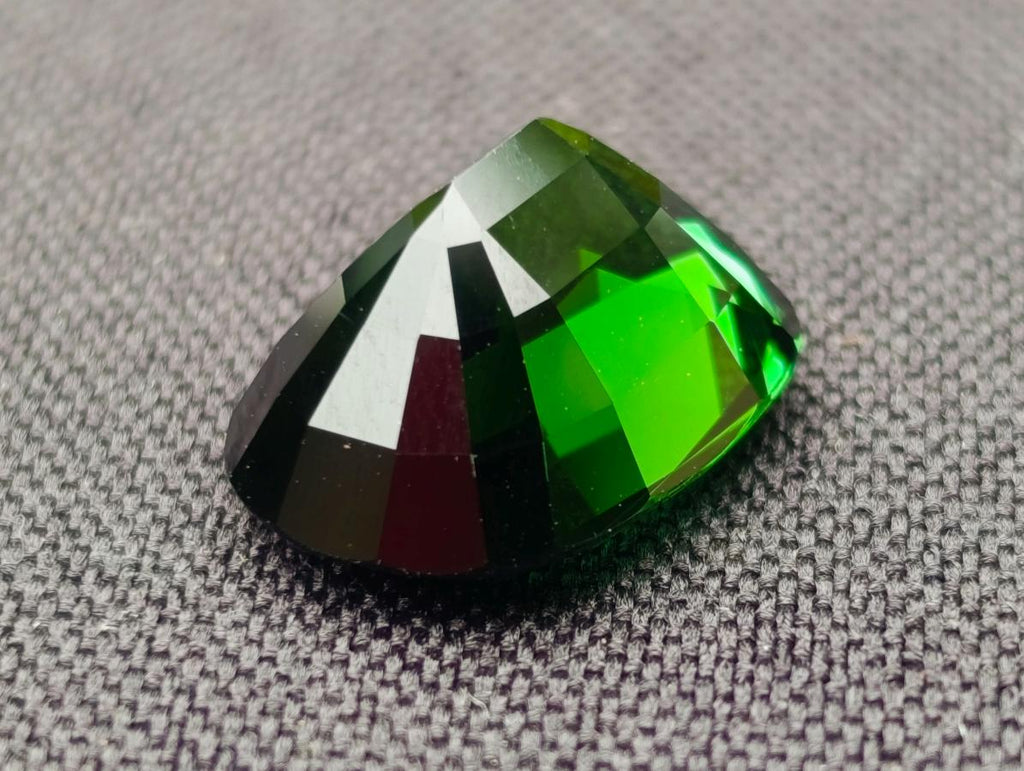 Polished Verdelite Green Tourmaline Cushion Cut Faceted Gemstone x 1 From Karibib, Namibia