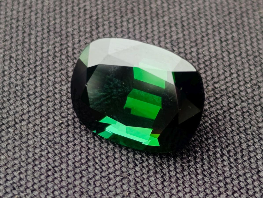 Polished Verdelite Green Tourmaline Cushion Cut Faceted Gemstone x 1 From Karibib, Namibia