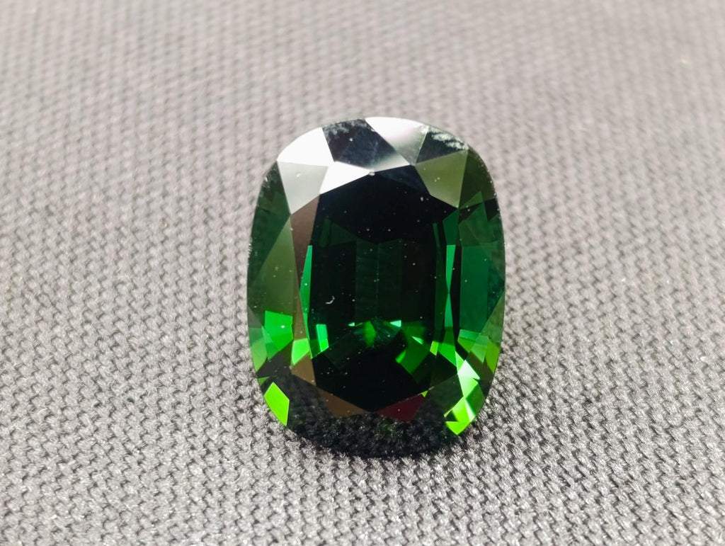 Polished Verdelite Green Tourmaline Cushion Cut Faceted Gemstone x 1 From Karibib, Namibia