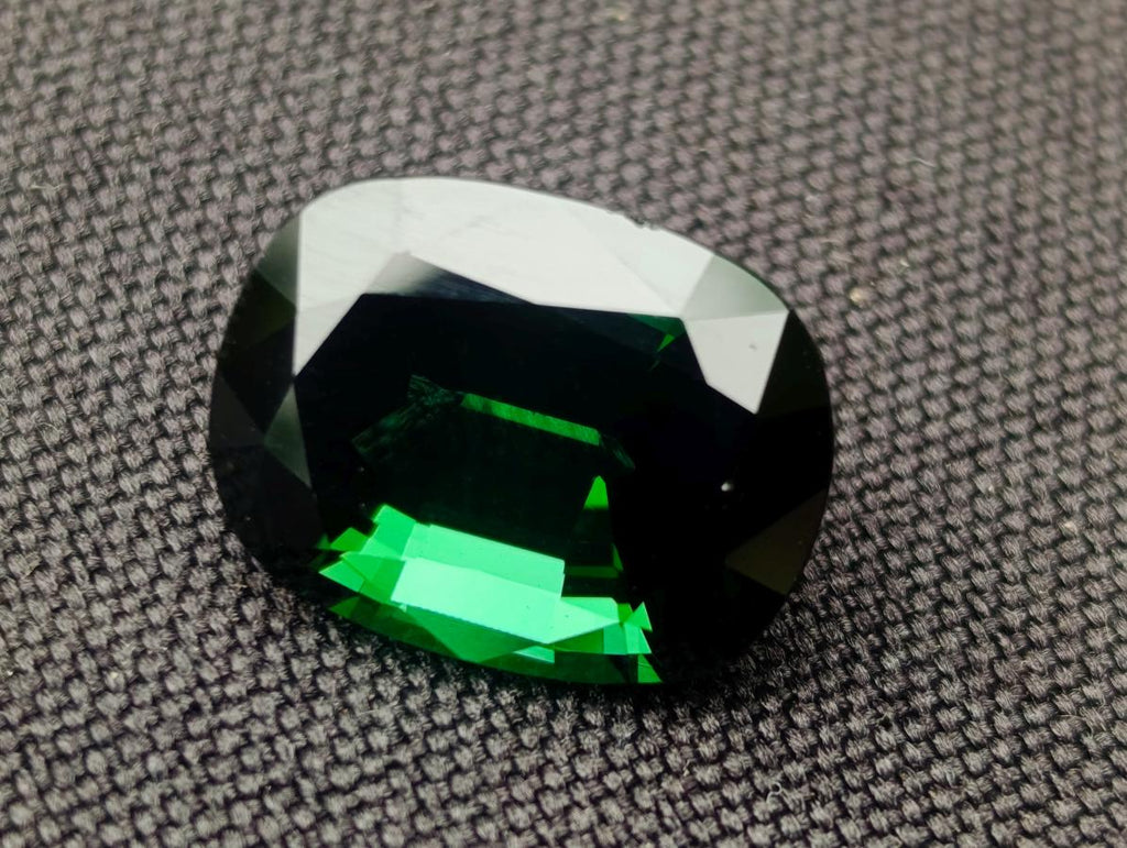 Polished Verdelite Green Tourmaline Cushion Cut Faceted Gemstone x 1 From Karibib, Namibia