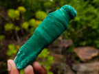 Natural Groovy Long Malachite Stalagmite Specimen x 1 From Kasompe, Congo