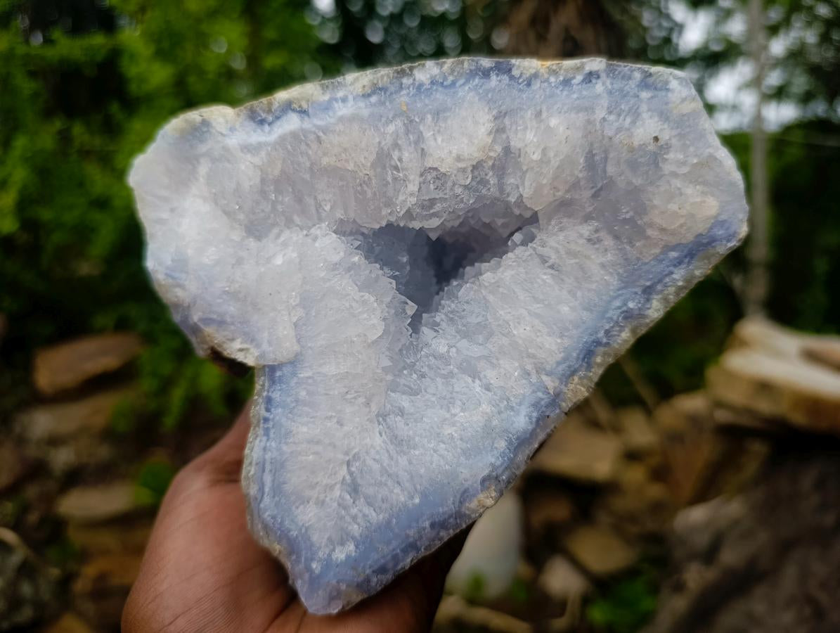 Natural Large Malawi Blue Lace Agate Specimen x 1 From Nsanje, Malawi