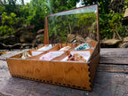 Natural Mixed Collectors Set of 6 African Minerals in a Wooden Display Box x 1 From Southern Africa