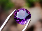Polished Set of 3 Amethyst Faceted Gemstones x 1 From Zambia