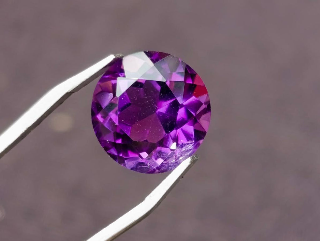 Polished Set of 3 Amethyst Faceted Gemstones x 1 From Zambia