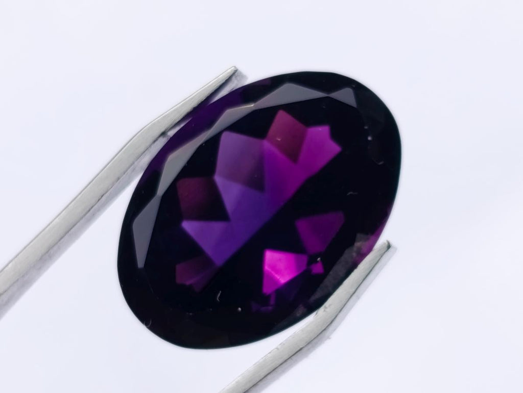 Polished Set of 3 Amethyst Faceted Gemstones x 1 From Zambia