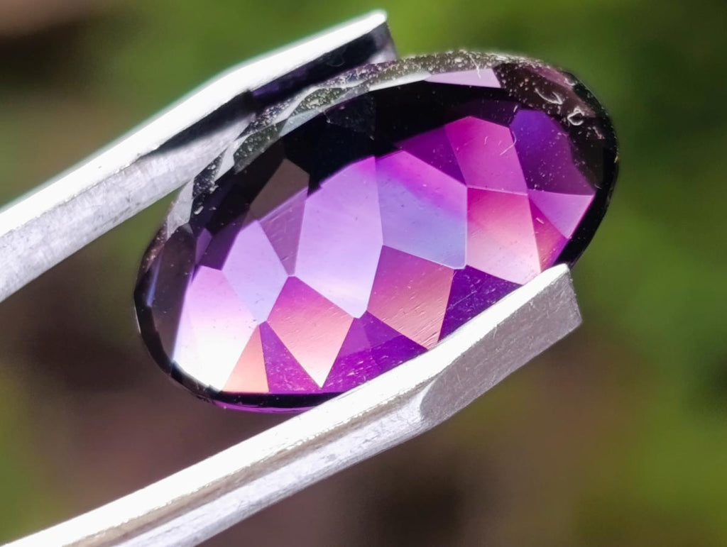 Polished Set of 3 Amethyst Faceted Gemstones x 1 From Zambia