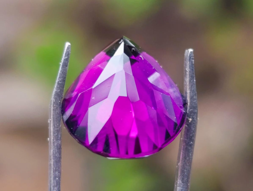 Polished Set of 3 Amethyst Faceted Gemstones x 1 From Zambia