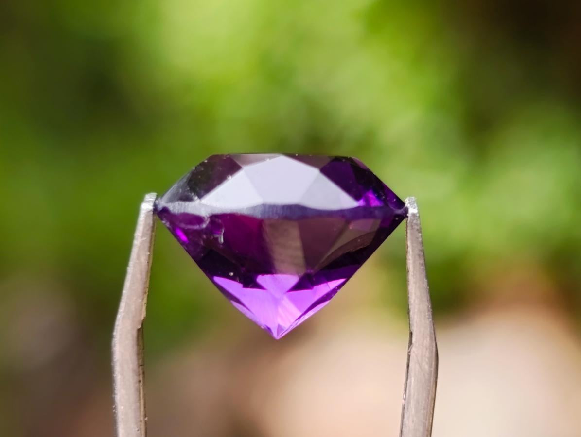 Polished Set of 3 Amethyst Faceted Gemstones x 1 From Zambia