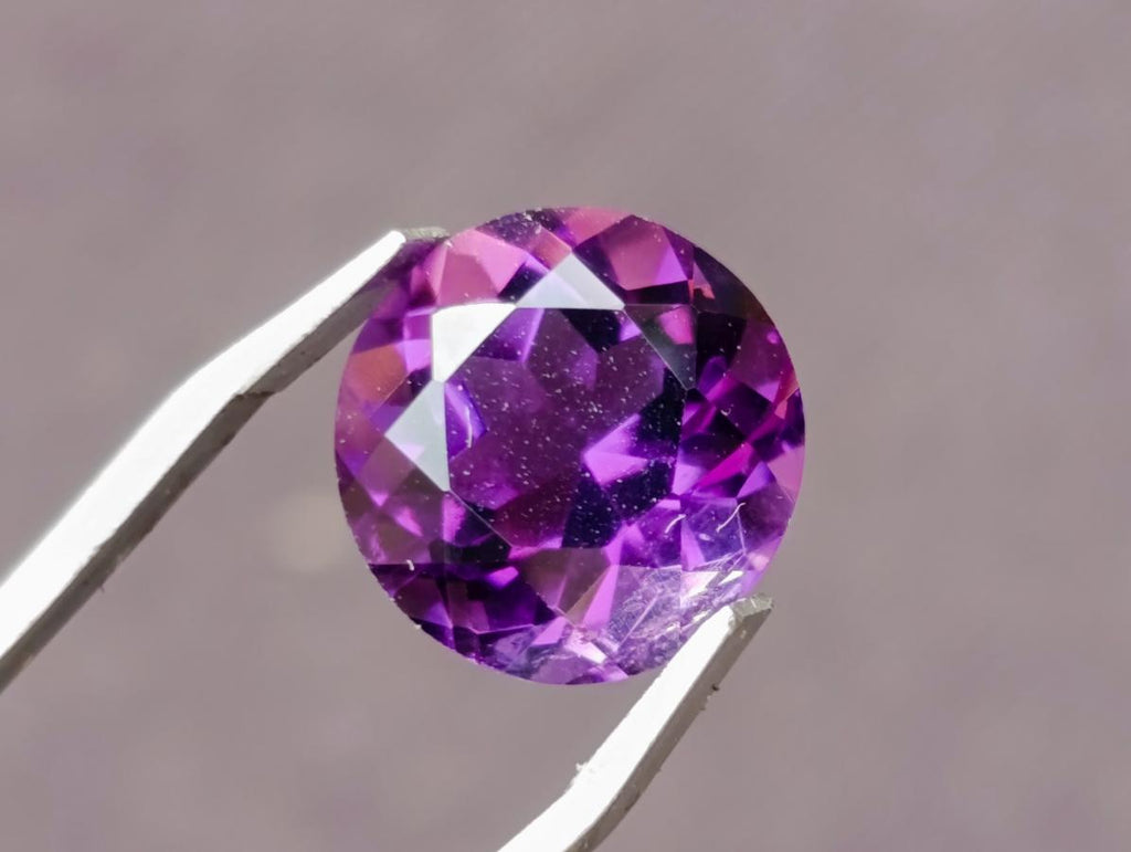 Polished Set of 3 Amethyst Faceted Gemstones x 1 From Zambia