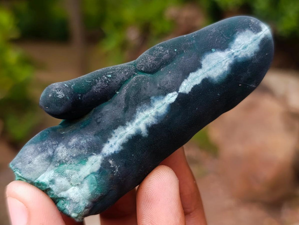 Natural Dark Green Velvet Malachite Stalagmite Specimen x 1 From Kasompe, Congo