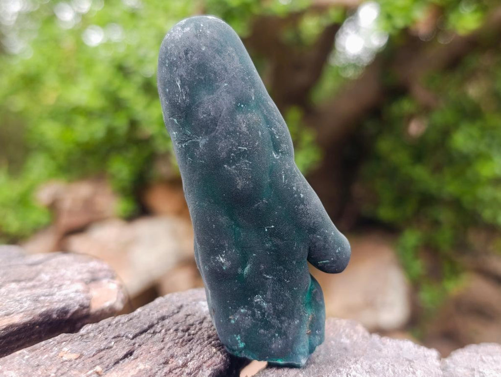 Natural Dark Green Velvet Malachite Stalagmite Specimen x 1 From Kasompe, Congo