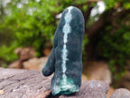 Natural Dark Green Velvet Malachite Stalagmite Specimen x 1 From Kasompe, Congo