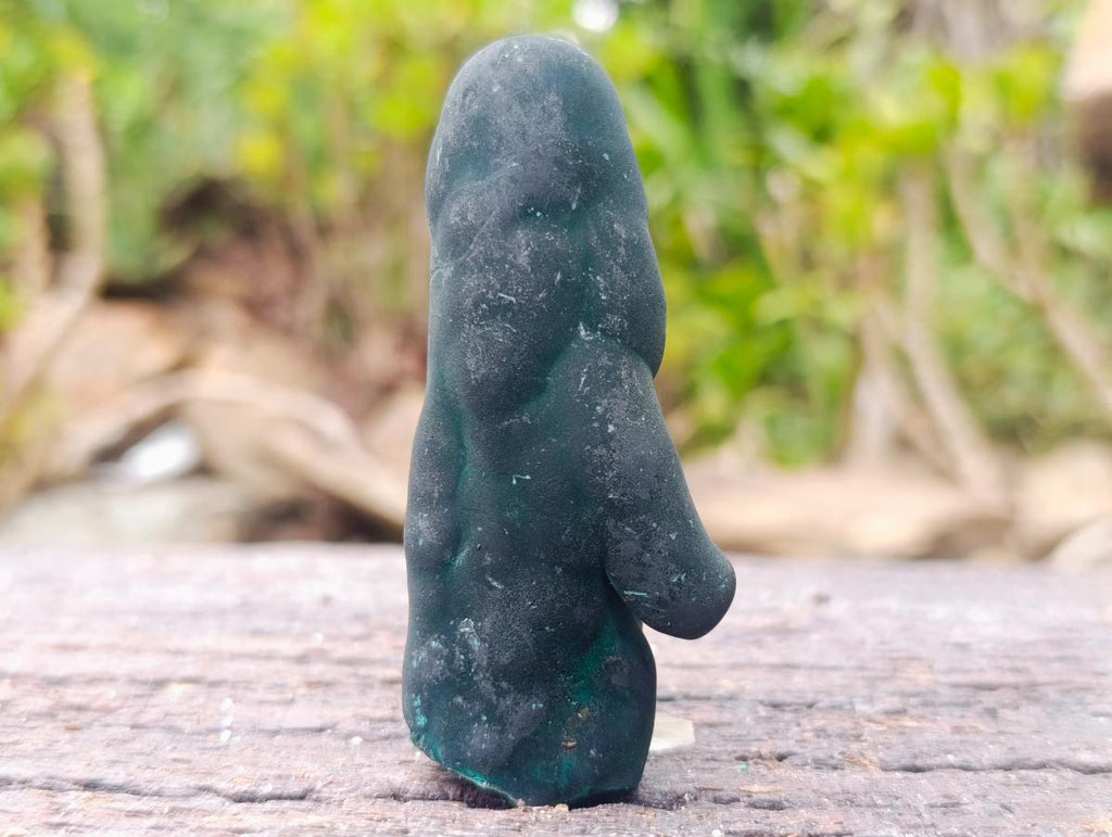 Natural Dark Green Velvet Malachite Stalagmite Specimen x 1 From Kasompe, Congo