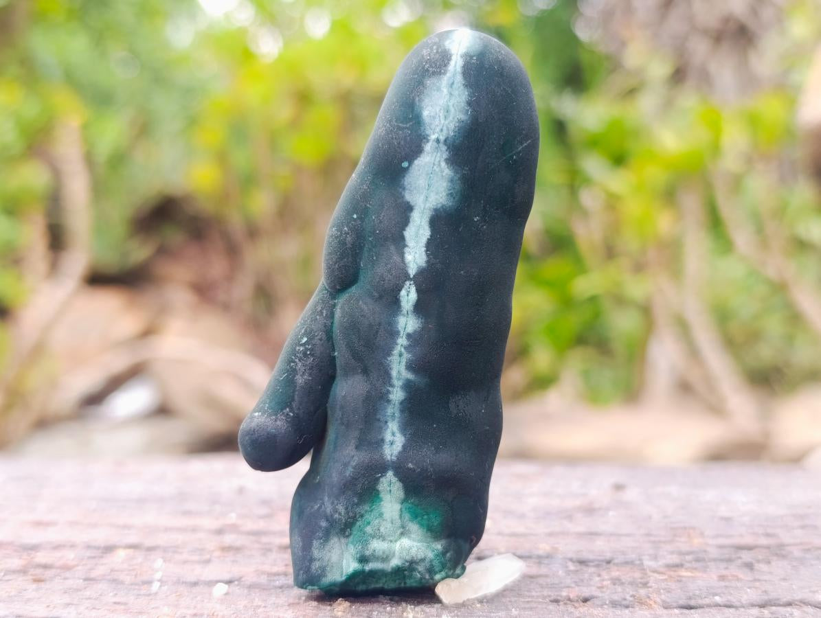 Natural Dark Green Velvet Malachite Stalagmite Specimen x 1 From Kasompe, Congo