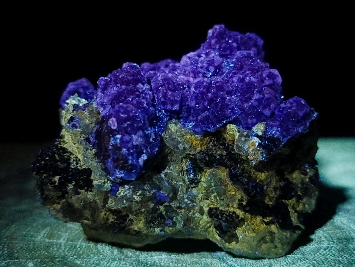Natural Stacked Cubic Green and Blue Fluorite Specimen x 1 From Erongo, Namibia