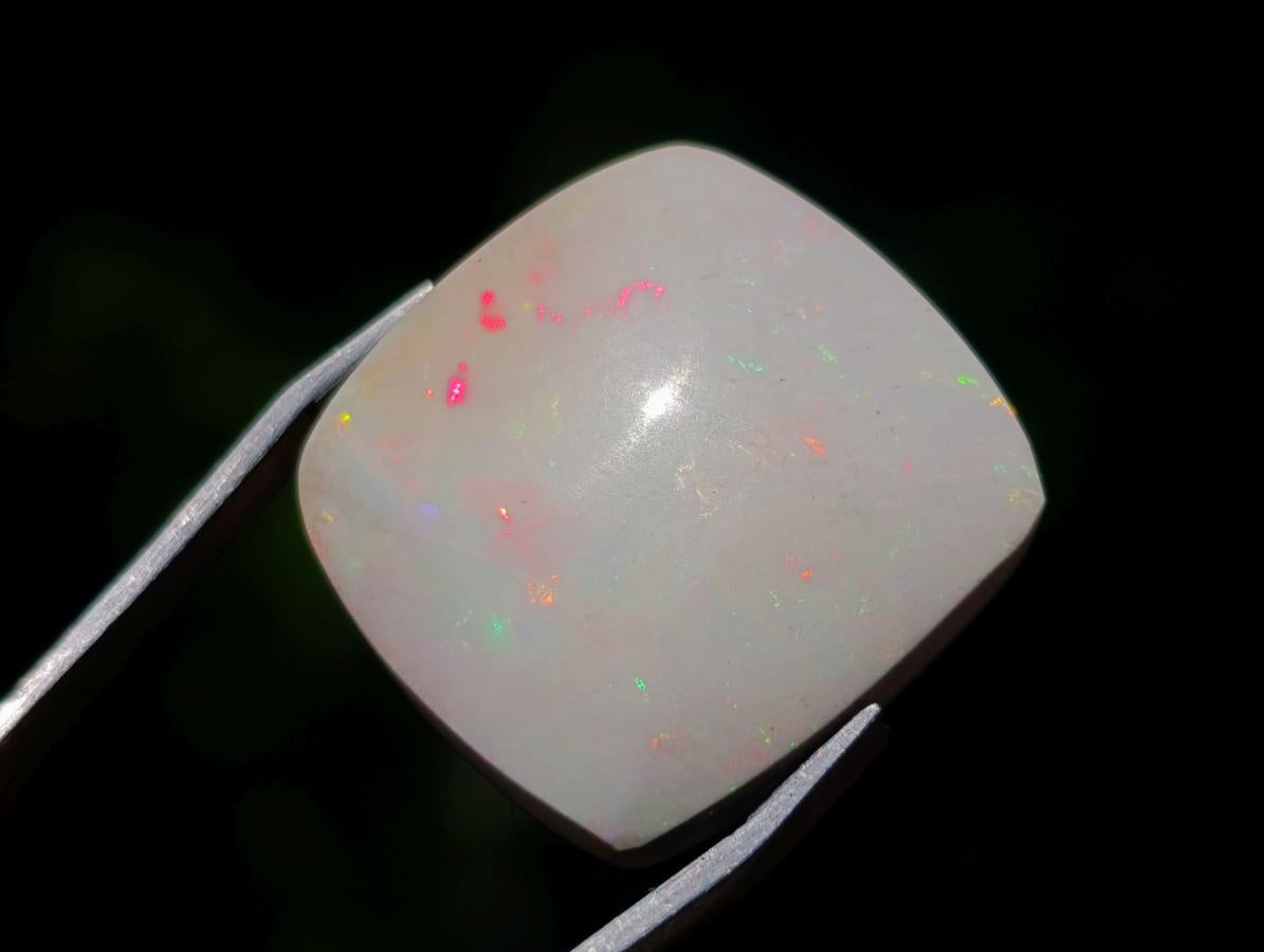 Polished Flashing Square Cut Welo Precious Opal Cabochon x 1 From Welo, Ethiopia