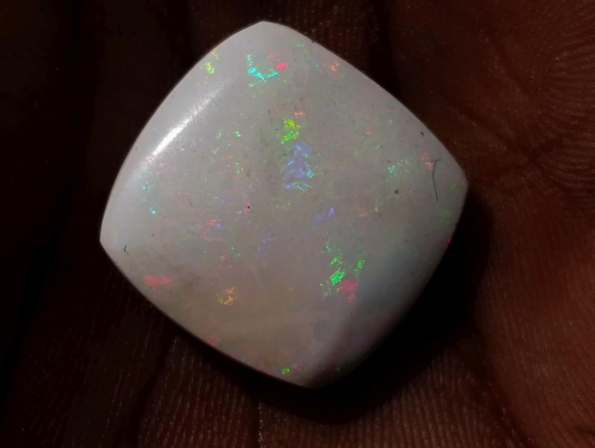 Polished Flashing Square Cut Welo Precious Opal Cabochon x 1 From Welo, Ethiopia