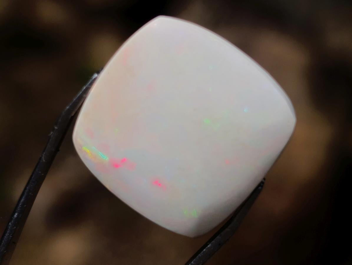 Polished Flashing Square Cut Welo Precious Opal Cabochon x 1 From Welo, Ethiopia