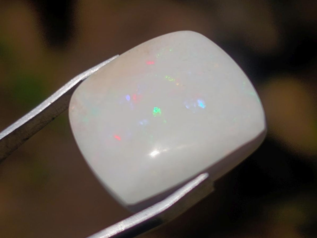 Polished Flashing Square Cut Welo Precious Opal Cabochon x 1 From Welo, Ethiopia