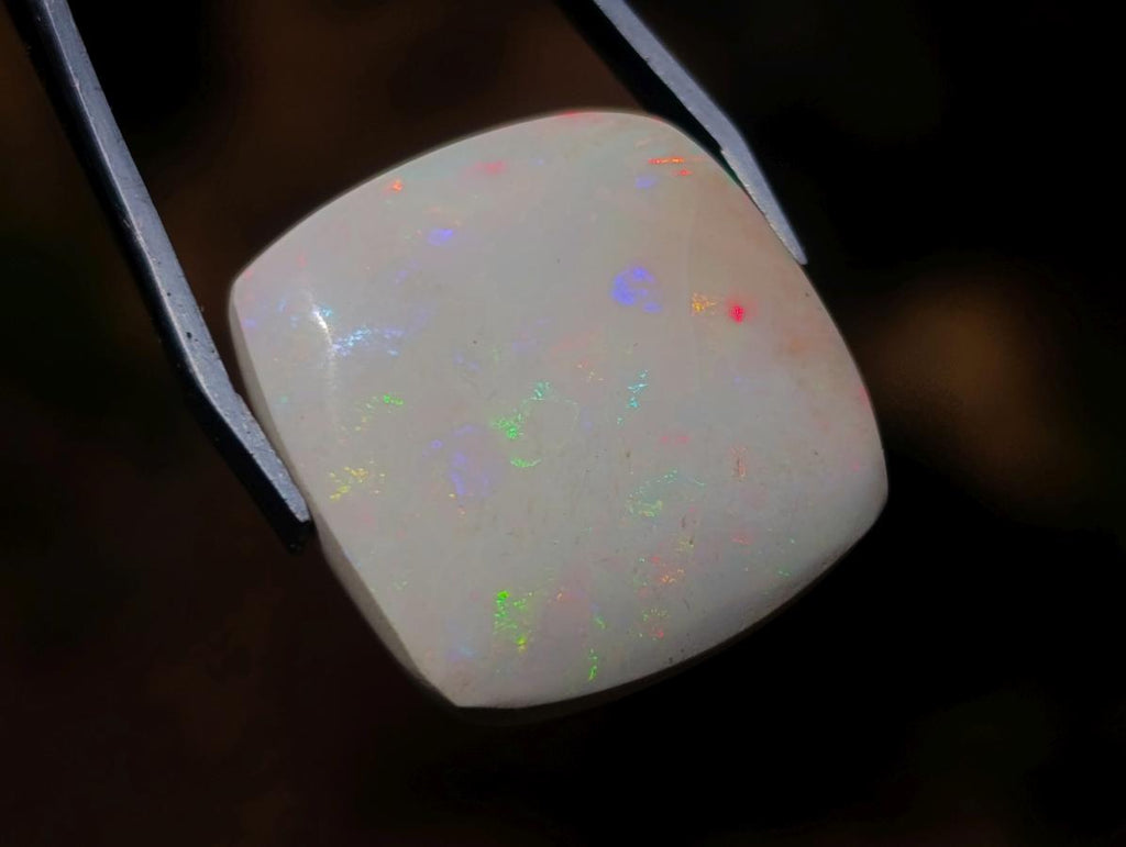 Polished Flashing Square Cut Welo Precious Opal Cabochon x 1 From Welo, Ethiopia