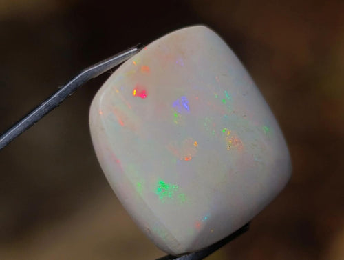 Polished Flashing Square Cut Welo Precious Opal Cabochon x 1 From Welo, Ethiopia
