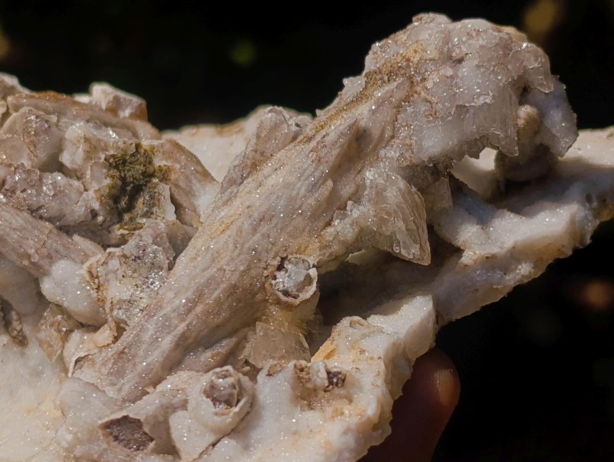 Natural Sceptre Like Fine Drusy Quartz Coated Calcite Specimen x 1 From Albert's Mountain, Lesotho