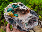 Natural Large Rare Ball Malachite on Quartz and Dolomite Specimen x 1 From Mindingi Mine, Congo