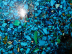 Polished Bright Silica Chrysocolla, Azurite and Malachite Conglomerate Sphere x 1 From Congo
