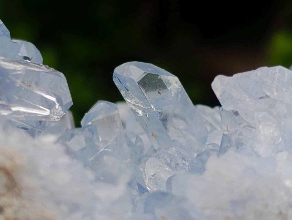 Natural Acicular Ice Blue Celestite Crystal Plate x 1 From Sakoany, Madagascar
