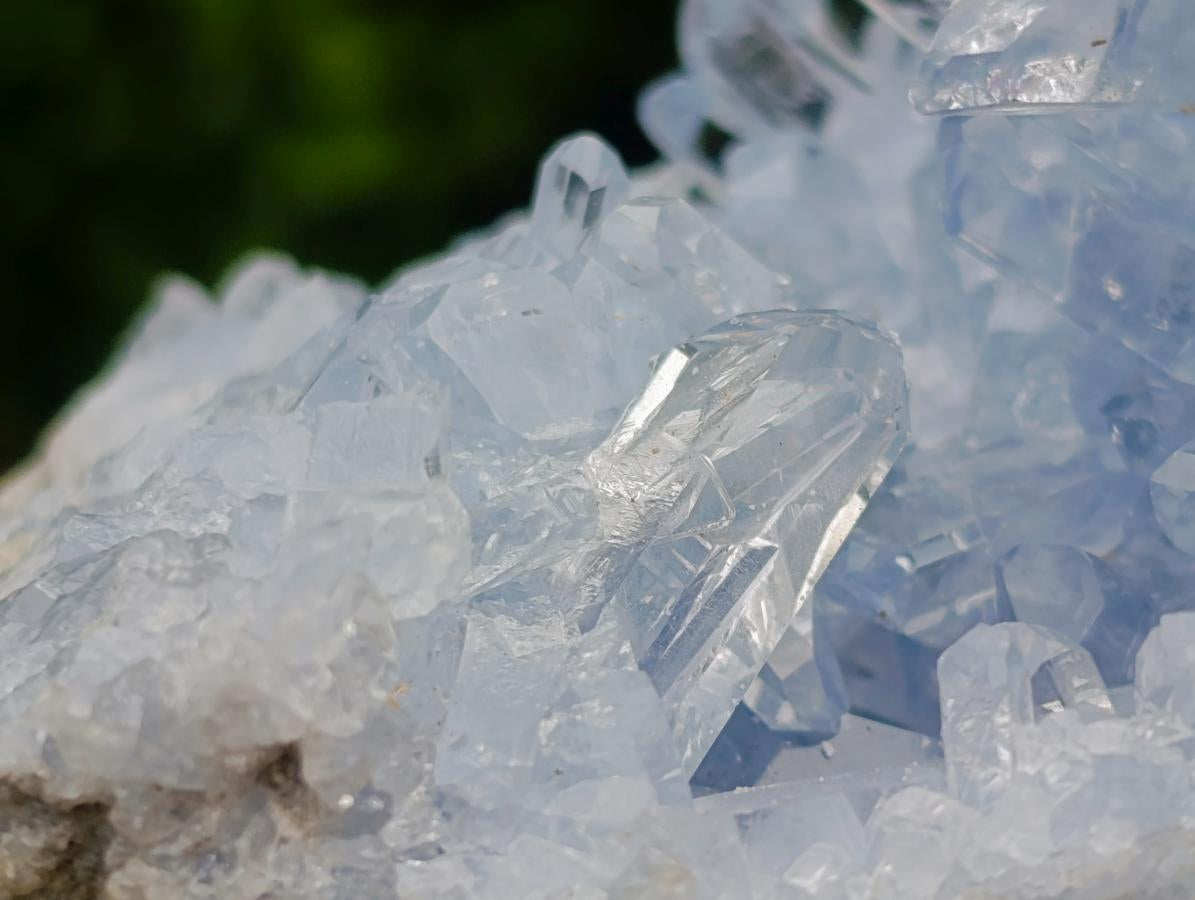 Natural Acicular Ice Blue Celestite Crystal Plate x 1 From Sakoany, Madagascar