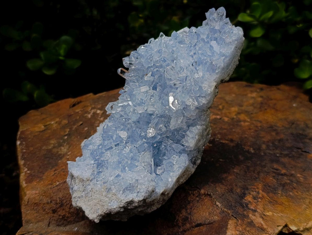 Natural Acicular Ice Blue Celestite Crystal Plate x 1 From Sakoany, Madagascar