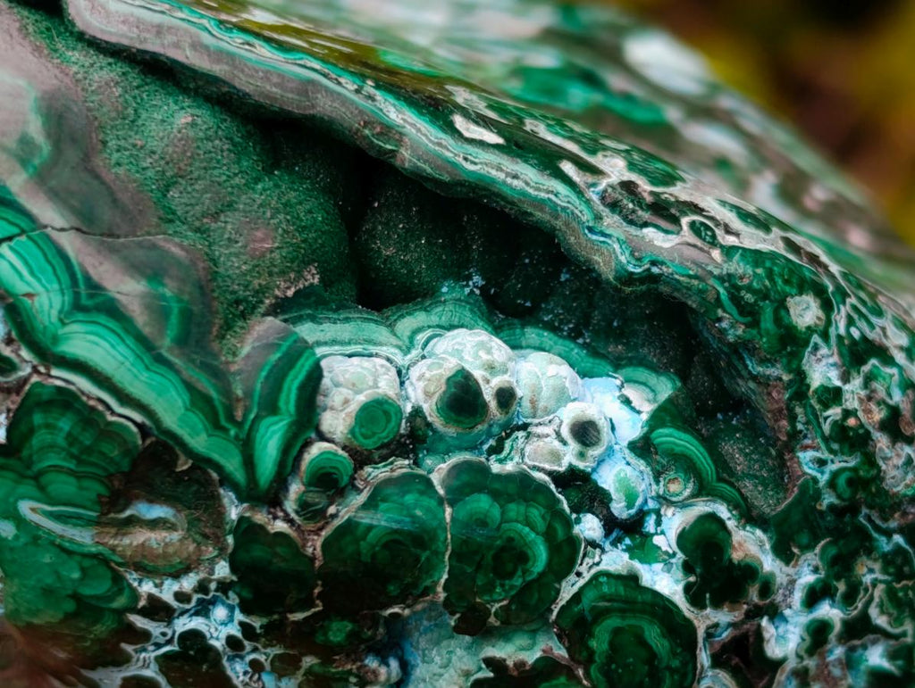 Polished Malachite and Chrysocolla Malacolla Display Piece x 1 From Kulukuluku, Congo
