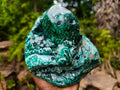 Polished Malachite and Chrysocolla Malacolla Display Piece x 1 From Kulukuluku, Congo