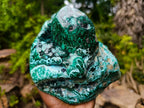 Polished Malachite and Chrysocolla Malacolla Display Piece x 1 From Kulukuluku, Congo