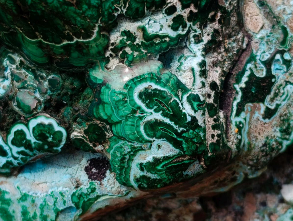 Polished Malachite and Chrysocolla Malacolla Display Piece x 1 From Kulukuluku, Congo