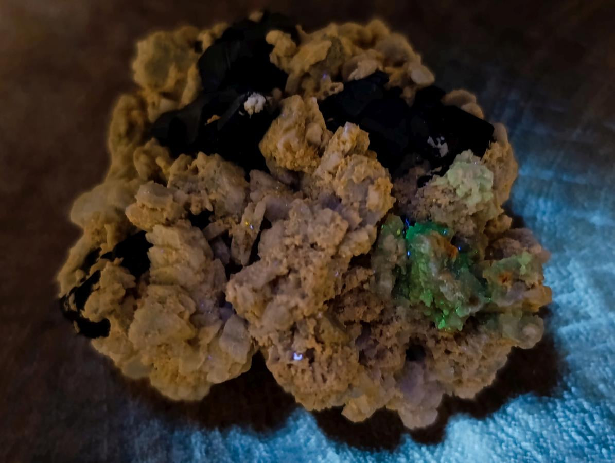 Natural Mixed Collectors Set of 6 African Minerals in a Wooden Display Box x 1 From Southern Africa