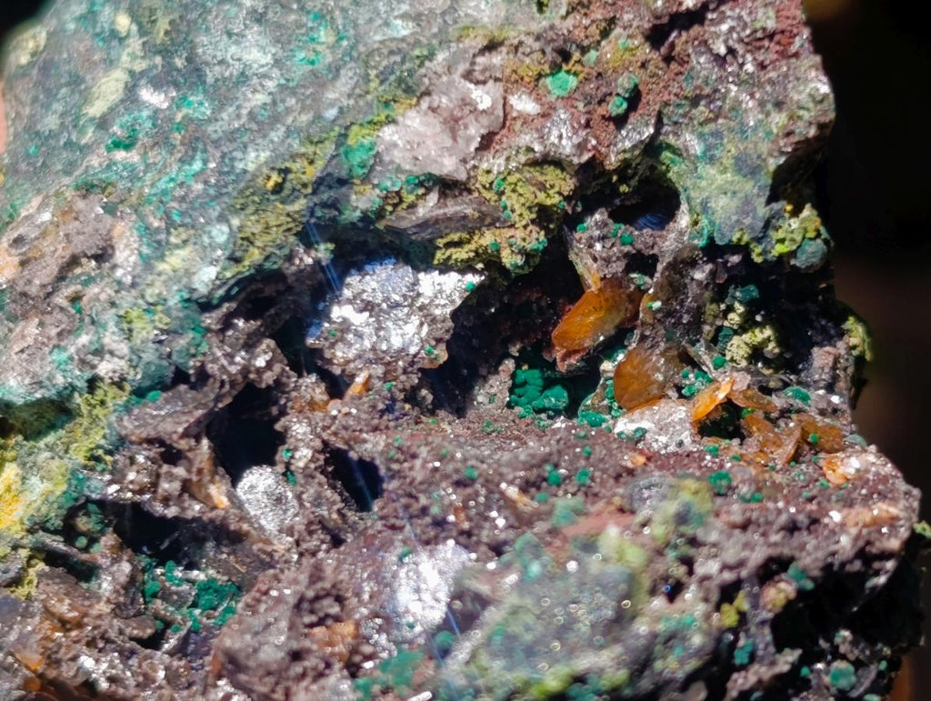 Natural Ultra Rare Olivenite and Duftite Specimen x 1 From Tsumeb, Namibia