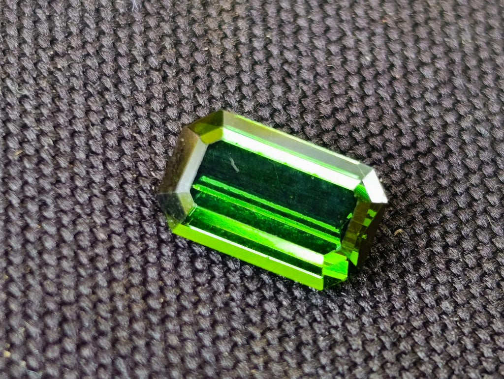 Polished Set of 3 Verdelite Green Tourmaline Faceted Stones x 1 From Karibib, Namibia
