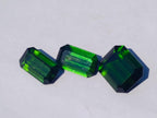 Polished Set of 3 Verdelite Green Tourmaline Faceted Stones x 1 From Karibib, Namibia