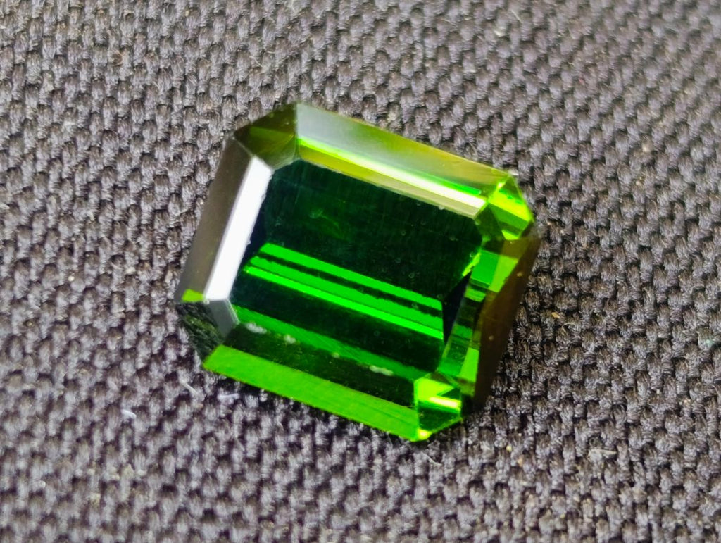 Polished Set of 3 Verdelite Green Tourmaline Faceted Stones x 1 From Karibib, Namibia