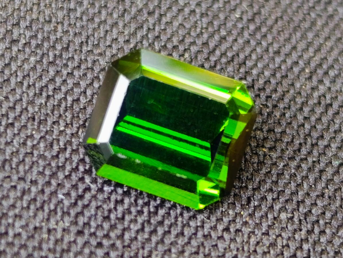 Polished Set of 3 Verdelite Green Tourmaline Faceted Stones x 1 From Karibib, Namibia