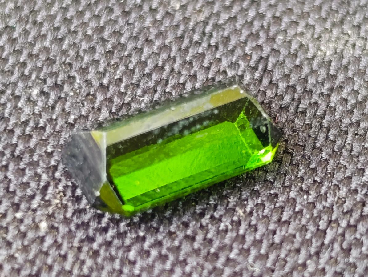 Polished Set of 3 Verdelite Green Tourmaline Faceted Stones x 1 From Karibib, Namibia