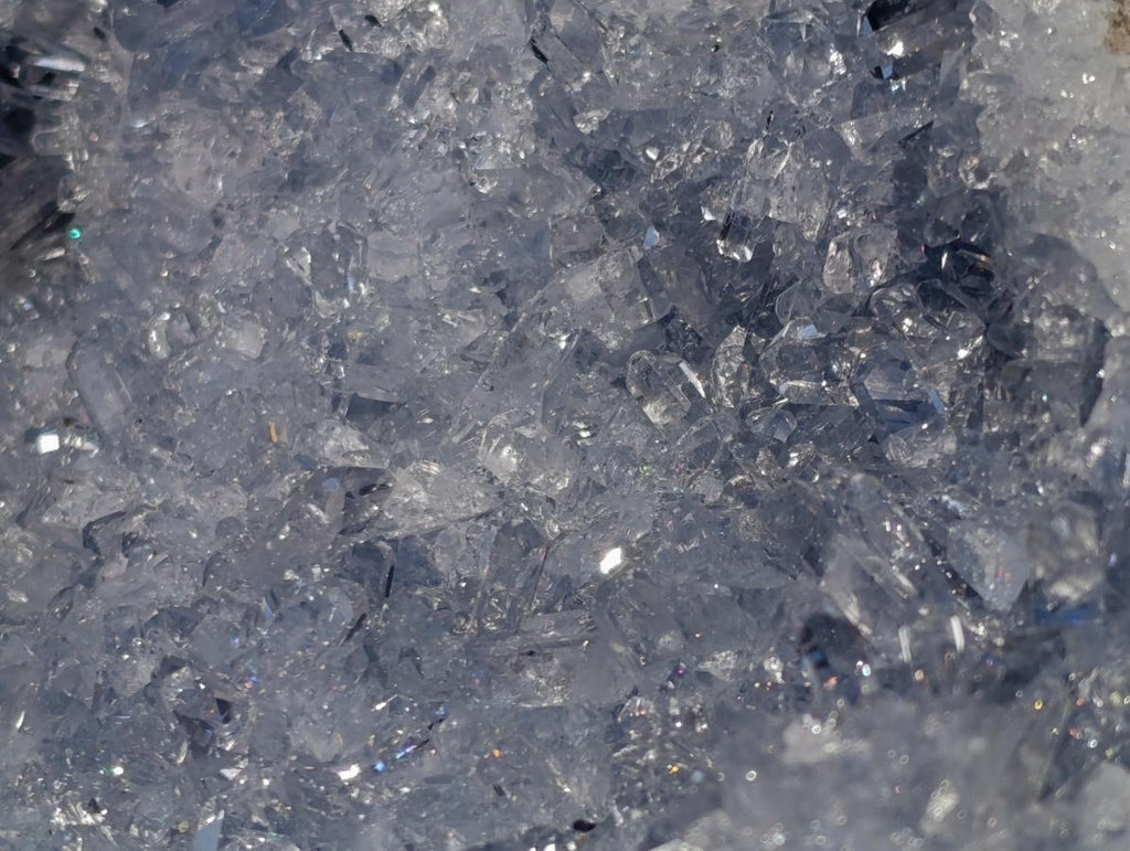 Natural Acicular Prismatic Blue Celestite XL Geode Specimen x 1 From Sakoany, Madagascar