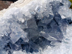 Natural Acicular Prismatic Blue Celestite XL Geode Specimen x 1 From Sakoany, Madagascar